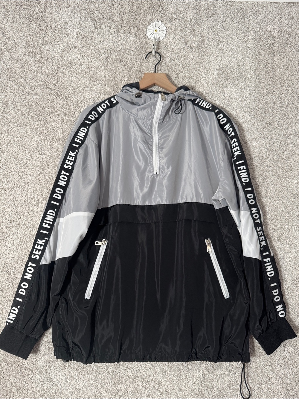 I Do Not Seek, I Find Jacket Large windbreaker
